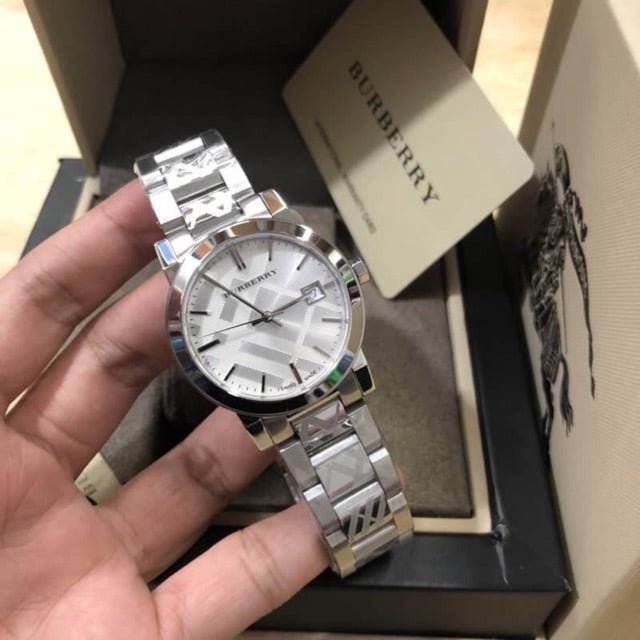 Burberry The City White Dial Silver Steel Strap Watch for Women - BU9144 Buy Now By Burberry
