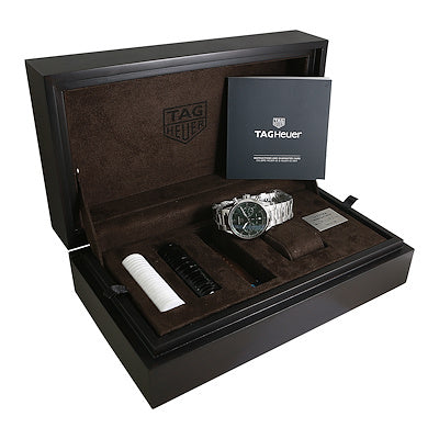 Tag Heuer Carrera Automatic Chronograph Limited Edition Green Dial Silver Steel Strap Watch for Men - CBN2014.EB0240 Buy Now By Tag Heuer