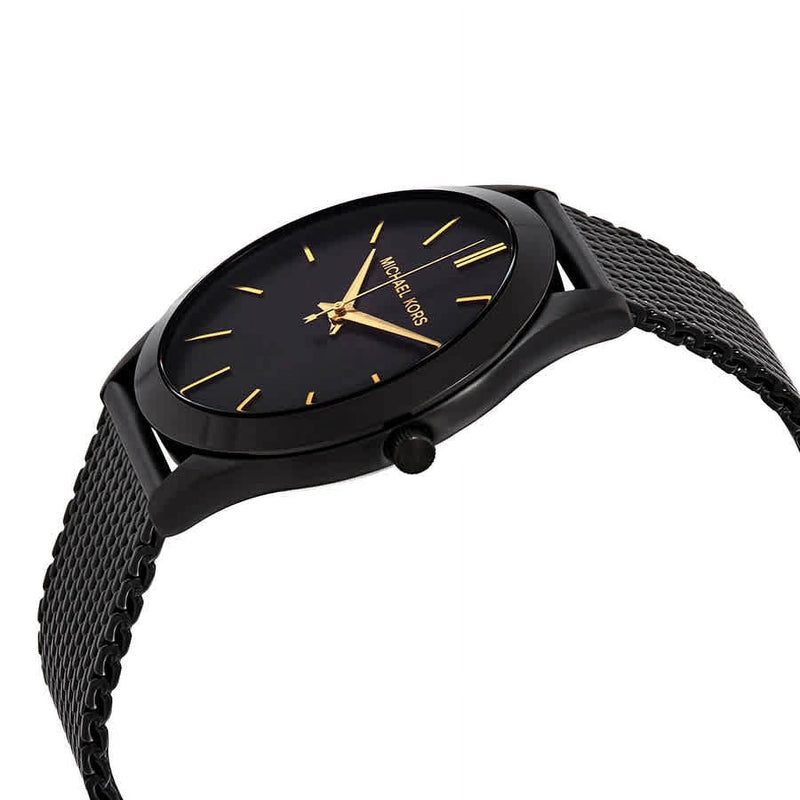 Michael Kors Slim Runway Black Dial Black Mesh Strap Watch for Women - MK8607 Buy Now By Michael Kors