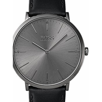 Hugo Boss Modern Grey Dial Black Leather Strap Watch for Men - 1513540 Buy Now By Hugo Boss