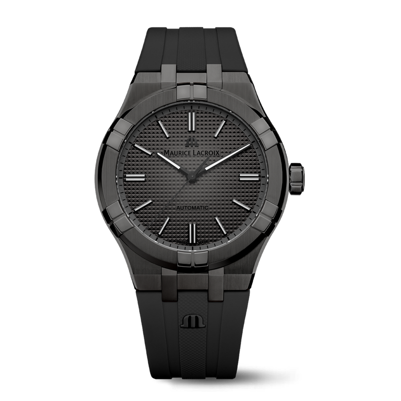 Maurice Lacroix Aikon Automatic Gunmetal Dial Black Rubber Strap Watch For Men - AI6008-PVB00-330-2 Buy Now By Maurice Lacroix