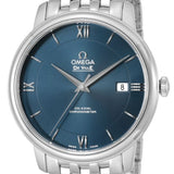 Shop Omega De Ville Prestige Co-Axial Orbis Blue Dial Silver Steel Strap Watch for Men - 424.10.40.20.03.001 in USA