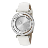 Michael Kors Averi Silver Dial White Leather Strap Watch for Women - MK2524
