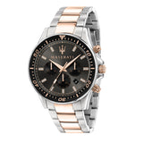 Maserati SFIDA Chronograph Black Dial Two Tone Steel Strap Watch For Men - R8873640002 Buy Now By Maserati