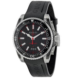 Shop Gucci Dive Quartz Black Dial Black Rubber Strap Watch For Men - YA136303 in USA