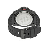 Tommy Hilfiger Windsurf Black Dial Black Rubber Strap Watch for Men- 1791114