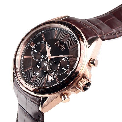 Hugo Boss Driver Black Dial Black Leather Strap Watch for Men - 1513092 Buy Now By Hugo Boss
