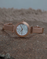 Guess Monroe Silver Dial Rose Gold Steel Strap Watch For Women - W1152L3 Buy Now By Guess