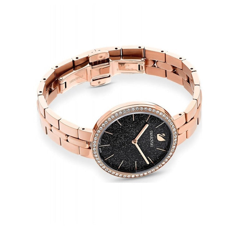Shop Swarovski Cosmopolitan Black Dial Rose Gold Steel Strap Watch for Women - 5517797 in USA