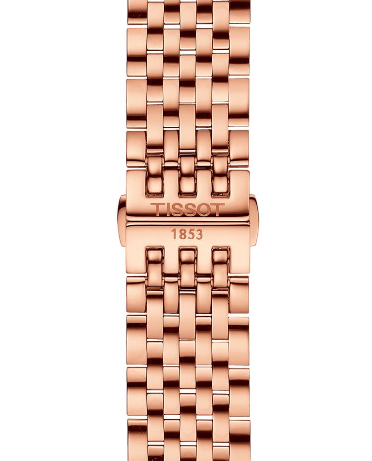 Tissot T Classic Tradition White Dial Rose Gold Steel Strap Watch For Women - T063.610.33.038.00 Buy Now By Tissot