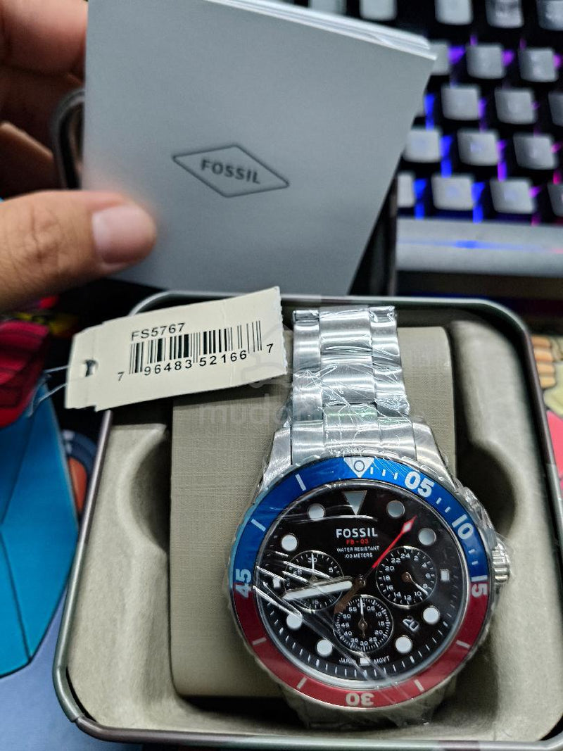 Fossil FB-03 Chronograph Black Dial Silver Steel Strap Watch for Men - FS5767 Buy Now By Fossil