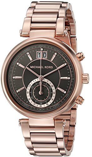 Michael Kors Sawyer Rose Gold Dial Rose Gold Steel Strap Watch for Women - MK6226 Buy Now By Michael Kors