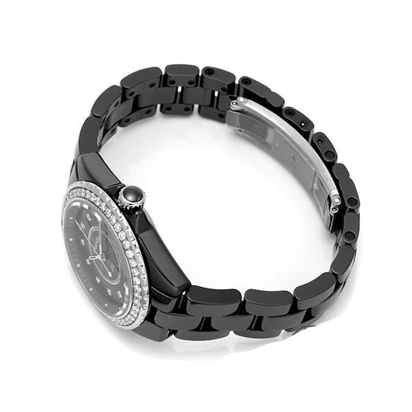 Chanel J12 Quartz Diamond Black Dial Black Steel Strap Watch for Women - J12 H6419
