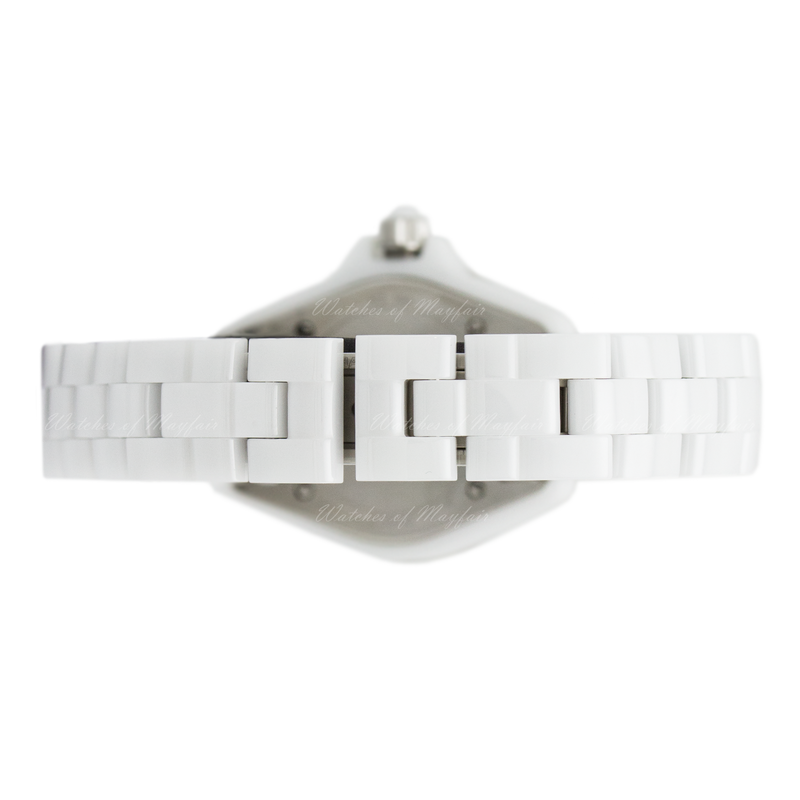 Chanel J12 Diamonds Quartz Mother of Pearl White Dial White Steel Strap Watch for Women - J12 H2570