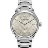 Shop Burberry The Classic Silver Dial Silver Steel Strap Watch for Men - BU10004 in USA