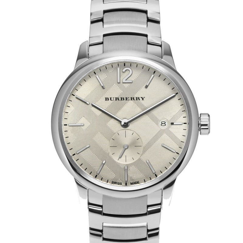 Shop Burberry The Classic Silver Dial Silver Steel Strap Watch for Men - BU10004 in USA