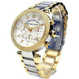 Michael Kors Parker Chronograph Silver Dial Two Tone Steel Strap Watch For Women - MK5687 Buy Now By Michael Kors