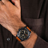 Fossil Bronson Black Dial Brown Leather Strap Watch for Men - FS5714 Buy Now By Fossil