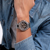 Guess Edge Chronograph Black Dial Silver Steel Strap Watch For Men - GW0539G1 Buy Now By Guess