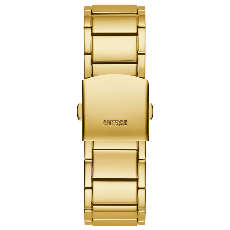 Guess Phoenix Multifunction Crystals Gold Dial Gold Steel Strap Watch For Men - GW0094G2 Buy Now By Guess
