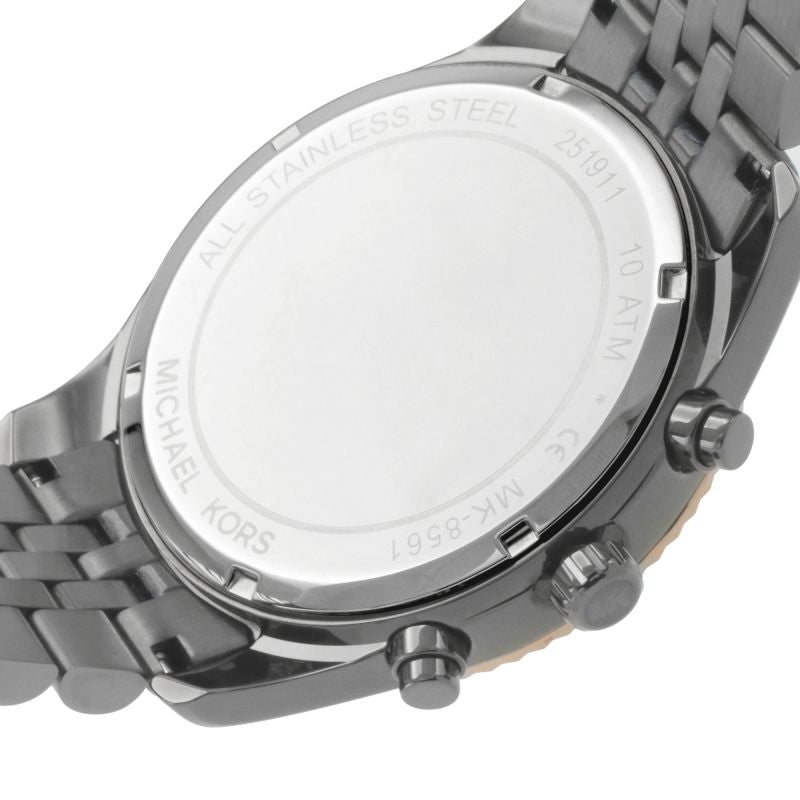 Michael Kors Lexington Chronograph Black Dial Two Tone Steel Strap Watch for Men - MK8561 Buy Now By Michael Kors