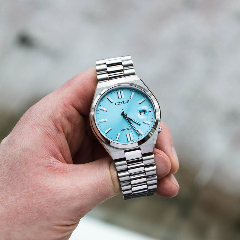 Citizen Tsuyosa Automatic Turquoise Dial Silver Steel Strap Watch For Men - NJ0151-88M Buy Now By Citizen