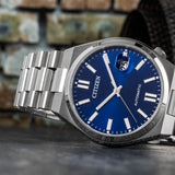 Citizen Tsuyosa Automatic Blue Dial Silver Steel Strap Watch For Men - NJ0150-81L
