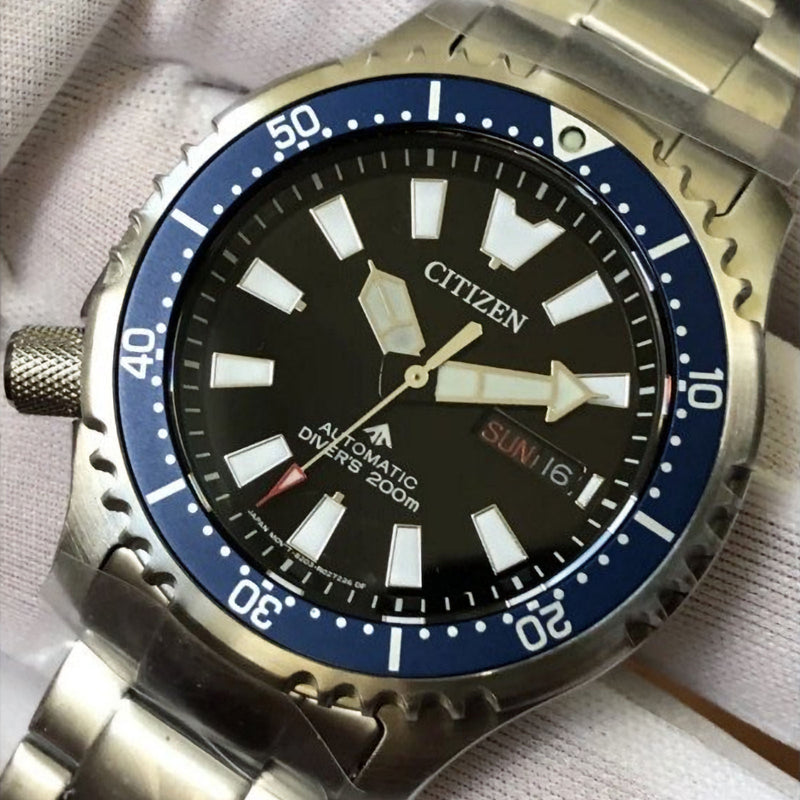 Citizen Promaster Fugu Limited Edition Diver's 200m Automatic Black Dial Silver Steel Strap Watch For Men - NY0098-84E Buy Now By Citizen