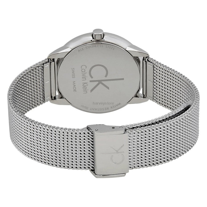 Calvin Klein Minimal White Dial Silver Mesh Bracelet Watch for Women - K3M2212Y Buy Now By Calvin Klein