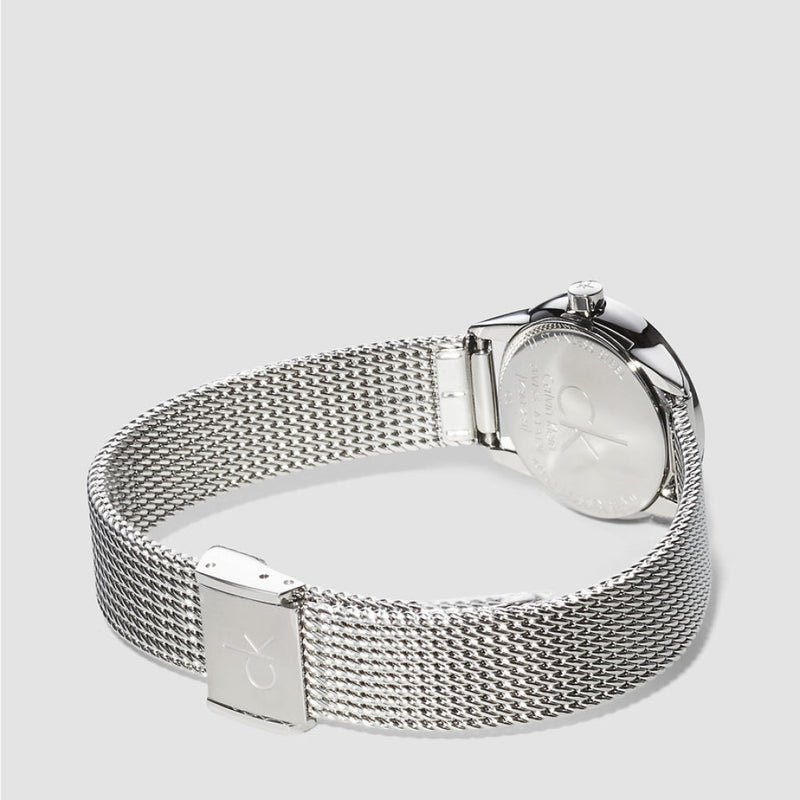 Calvin Klein Minimal White Dial Silver Mesh Bracelet Watch for Women - K3M2312Y Buy Now By Calvin Klein