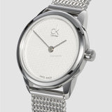 Calvin Klein Minimal White Dial Silver Mesh Bracelet Watch for Women - K3M2312Y Buy Now By Calvin Klein
