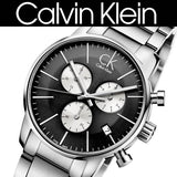 Shop Calvin Klein City Chronograph Black Dial Silver Steel Strap Watch for Men - K2G2714X in USA