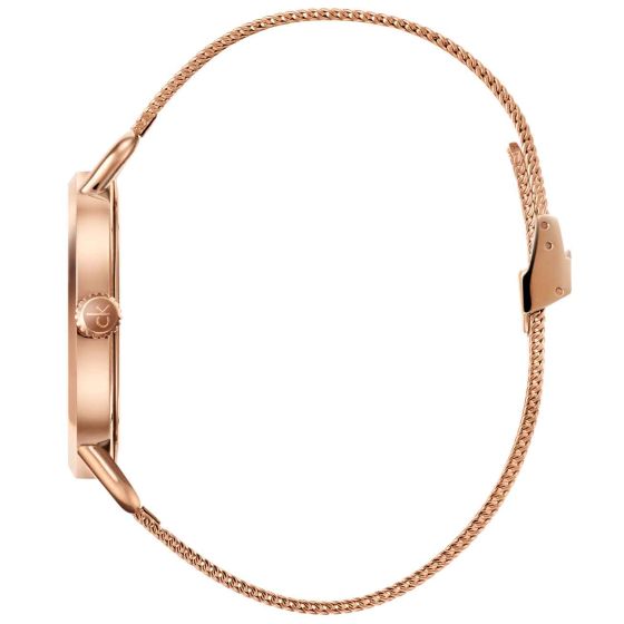 Calvin Klein Even White Dial Rose Gold Mesh Bracelet Watch for Women - K7B21626 Buy Now By Calvin Klein