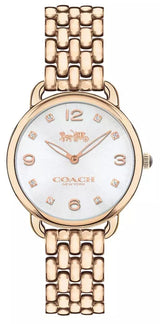 Coach Delancey White Dial Rose Gold Steel Strap Watch for Women - 14502783 Buy Now By Coach