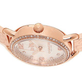 Coach Delancey White Dial Rose Gold Steel Strap Watch for Women - 14502355 Buy Now By Coach