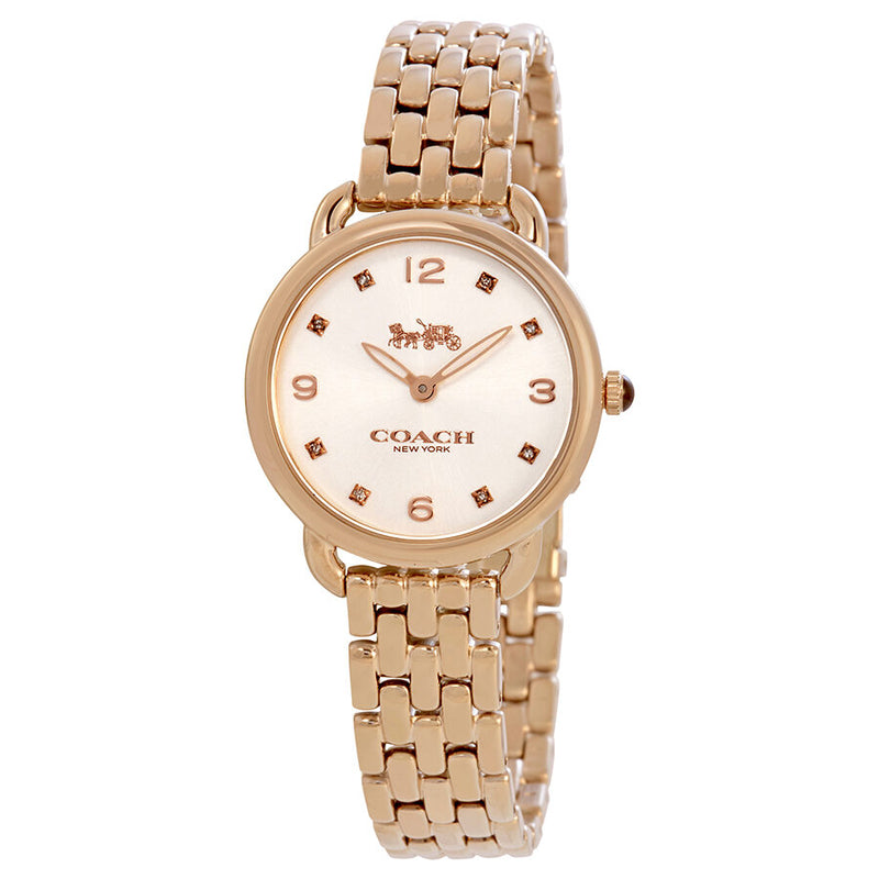 Coach Delancey White Dial Rose Gold Steel Strap Watch for Women - 14502783 Buy Now By Coach