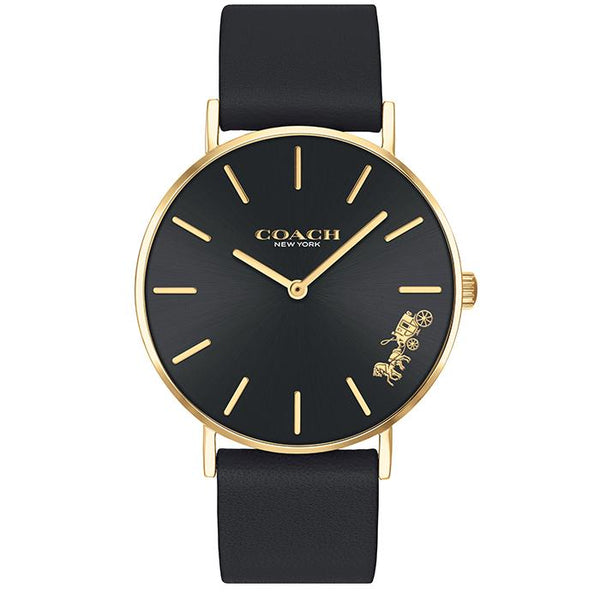 Coach Perry Black Dial Black Leather Strap Watch for Women - 14503333 Buy Now By Coach