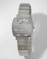 Shop Gucci Grip Quartz Silver Dial Silver Steel Strap Watch For Men - YA157501 in USA