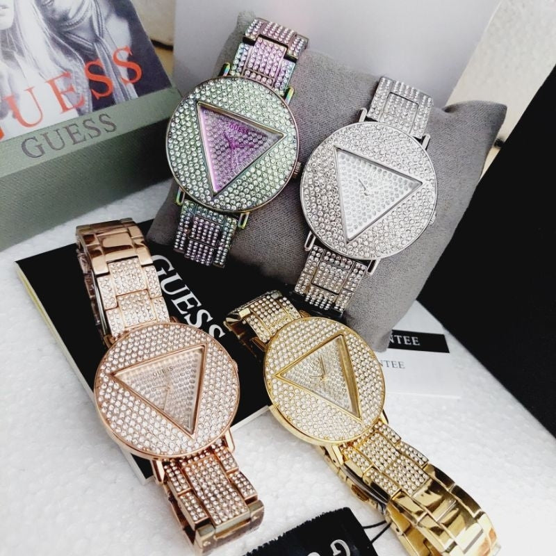 Guess Trend Diamonds Rose Gold Dial Rose Gold Steel Strap Watch for Women - GW0512L3 Buy Now By Guess