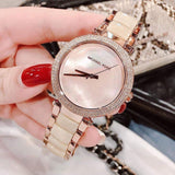 Michael Kors Parker Mother of Pearl Pink Dial Two Tone Steel Strap Watch for Women - MK6492 Buy Now By Michael Kors