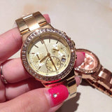Michael Kors Dylan Quartz Gold Dial Gold Steel Strap Watch For Women - MK5861 Buy Now By Michael Kors