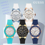 Guess Overdrive Analog White Dial White Rubber Strap Watch for Women - W10614L2 Buy Now By Guess