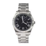 Shop Guess Connoisseur Black Dial Silver Steel Strap Watch for Men - GW0265G1 in USA