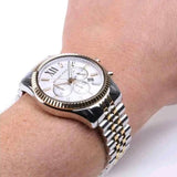 Michael Kors Lexington Silver Dial Two Tone Steel Strap Watch for Men - MK8344