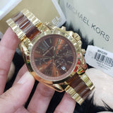 Michael Kors Bradshaw Chronograph Burgundy Dial Two Tone Steel Strap For Women - MK6269 Buy Now By Michael Kors