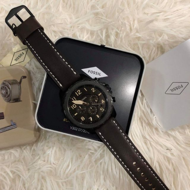 Fossil Bowman Chronograph Brown Dial Brown Leather Strap Watch for Men - FS5601 Buy Now By Fossil