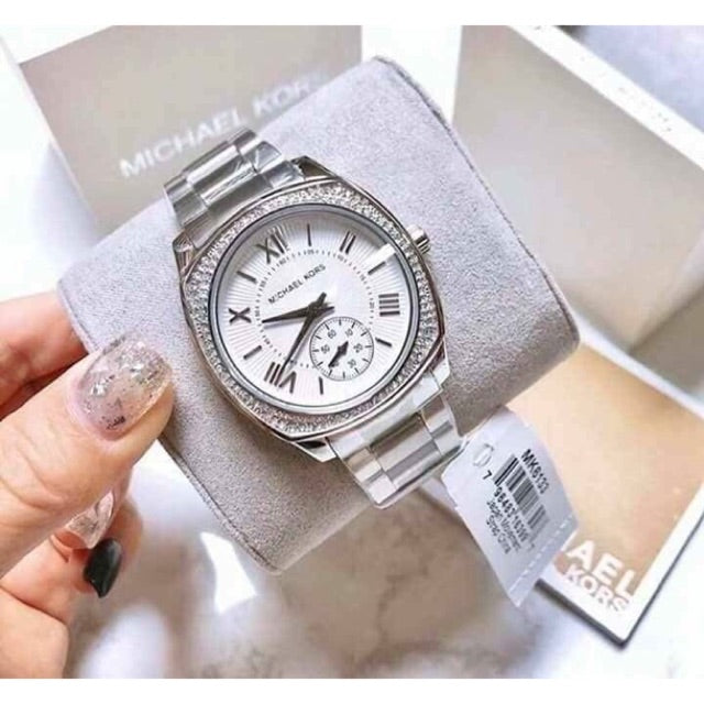 Michael Kors Bryn Quartz Silver Dial Silver Steel Strap Watch For Women - MK6133 Buy Now By Michael Kors