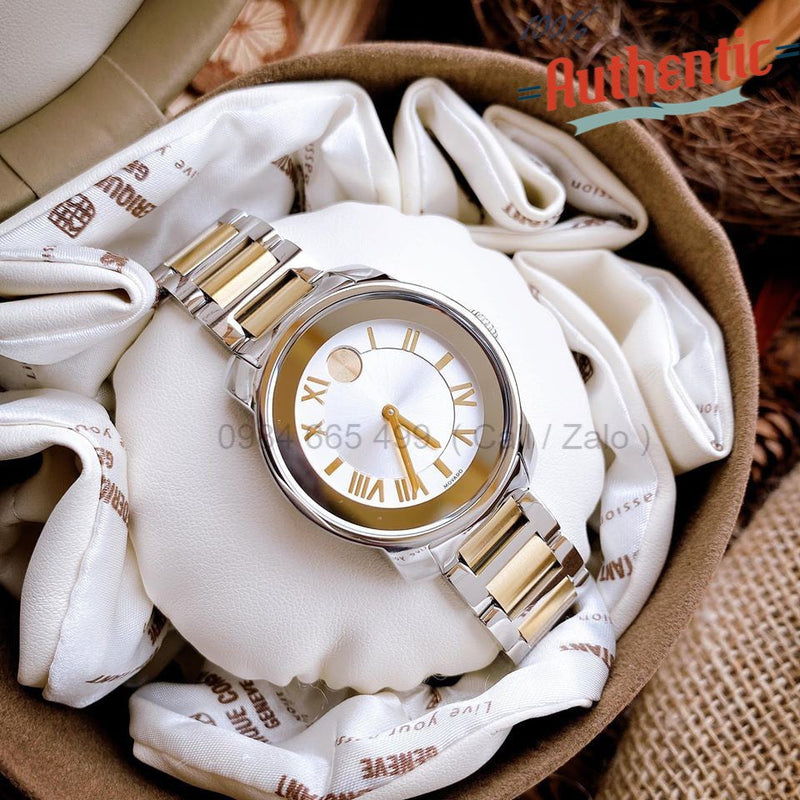 Shop Movado Bold Silver Dial Two Tone Steel Strap Watch for Women - 3600245 in USA