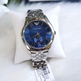 Emporio Armani Valente Chronograph Blue Dial Silver Steel Strap Watch For Men - AR1789 Buy Now By Emporio Armani
