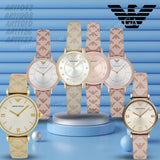 Emporio Armani Kappa Quartz Rose Gold Dial Pink Leather Strap Watch For Women - AR11010 Buy Now By Emporio Armani